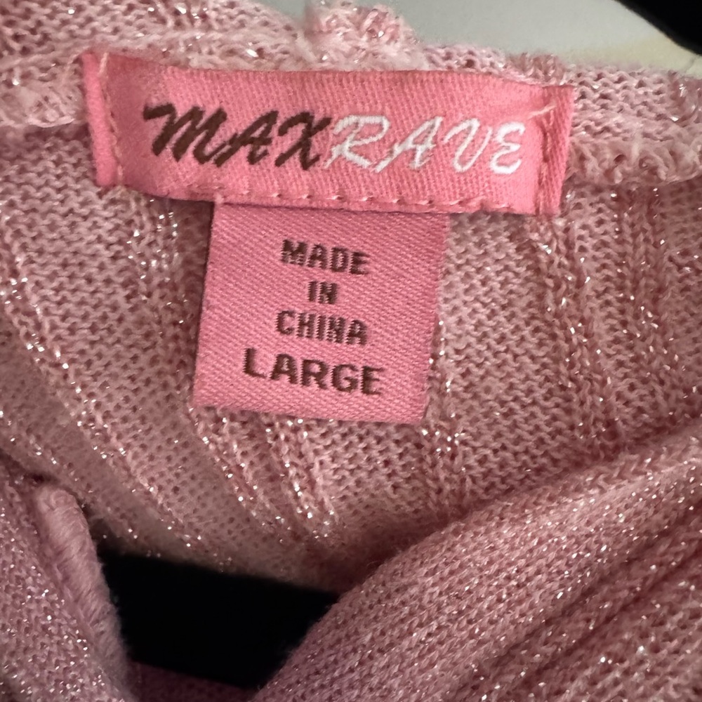 Max Rave Dusty Pink Button-Up Cardigan - Picture 3 of 4